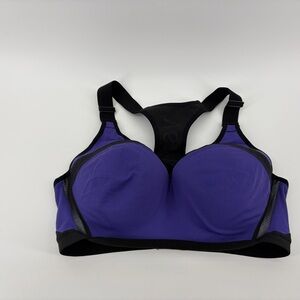 Victoria Secret VSX Sports Black Purple Razor Back 36D Padded